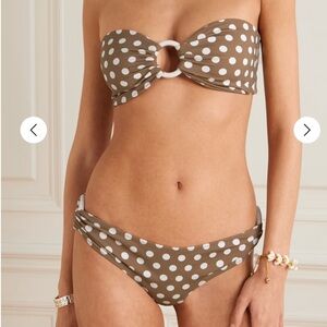 Marysia Swim Brown and White Polka Dot Bikini